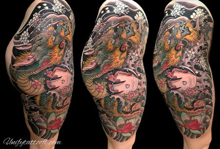 Tattoos - In progress Japanese dragon - 138913